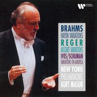 Brahms: Haydn Variations, Op. 56a - Reger: Mozart Variations, Op. 132 - Ives: Variations on "America"