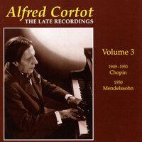 Alfred Cortot: The Late Recordings Vol 3 1949-1951