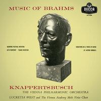Brahms: Academic Festival Overture; Tragic Overture; Haydn Variaitons; Alto Rhapsody