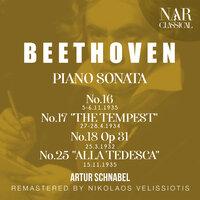 BEETHOVEN: PIANO SONATA No.16, No.17 "THE TEMPEST",  No.18 "THE HUNT",  No.18 "THE HUNT"