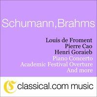 Robert Schumann, Piano Concerto In A Minor, Op. 54