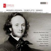 Mendelssohn: Complete Songs, Vol. 1