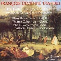 François Devienne: Drei Quartette für Fagott und Streichtrio / Zwei Duos für Fagott und Violoncello